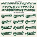 Custom Name and Number Baseball Jersey - Personalized Cream Gray Pinstripe Green Authentic Design Personalized Cream Gray