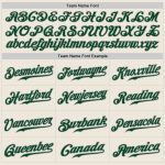 Personalized Green Gray Authentic Baseball Jersey with Custom Name and Number - Cream Pinstripe Design Personalized Cream