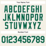 Custom Pinstripe Baseball Jersey - Personalized Cream Gray Kelly Green with Name and Number Personalized Cream Gray Pinstripe