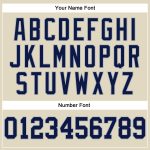 Custom Name Number Navy Basketball Jersey - Personalized Cream Gray Pinstripe Personalized Cream Gray Pinstripe Navy Authentic
