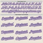 Personalized Baseball Jersey in Cream Gray and Purple with 3 Color Arm Shapes Personalized Cream Gray-Purple 3 Colors Arm
