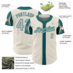 Custom Baseball Jersey with Personalized Name and Number in Cream Gray Teal - Authentic Team Apparel Personalized Cream Gray-Teal