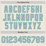 Personalized Cream Gray Teal Baseball Jersey in 3 Colors with Arm Shapes Personalized Cream Gray-Teal 3 Colors Arm Shapes