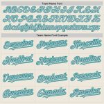 Personalized Cream Gray Teal Baseball Jersey in 3 Colors with Arm Shapes Personalized Cream Gray-Teal 3 Colors Arm Shapes