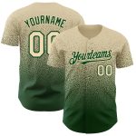Personalized Cream Green Fade Baseball Jersey | Custom Fashion Jersey for Men and Women Personalized Cream Green Fade Fashion