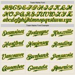 Custom Name and Number Authentic Baseball Jersey - Personalized Green Cream Gold Team Apparel Personalized Cream Green-Gold