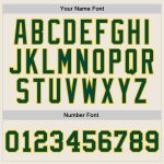 Custom Green-Gold Basketball Jersey with Personalized Name and Number - Authentic Throwback Style Personalized Cream Green-Gold