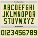 Custom Name Number Throwback Baseball Jersey Personalized Cream Green Gold Mesh Personalized Cream Green-Gold Mesh Authentic