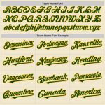Custom Name Number Throwback Baseball Jersey Personalized Cream Green Gold Mesh Personalized Cream Green-Gold Mesh Authentic