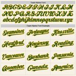Personalized Green Gold Sleeveless Baseball Jersey for Men and Women - Customizable Team Apparel Personalized Cream Green-Gold