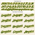 Personalized Green-Gold Cream Sleeveless Baseball Jersey for Men and Women Personalized Cream Green-Gold Sleeveless Baseball