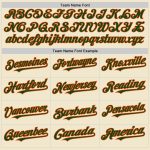 Custom Name and Number Authentic Baseball Jersey, Personalized Cream Green-Orange Mesh Throwback Team Jersey Personalized