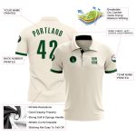 Personalized Performance Golf Polo Shirt in Cream Green - Perfect for Golf Enthusiasts Personalized Cream Green Performance