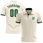 Personalized Performance Golf Polo Shirt in Cream Green - Perfect for Golf Enthusiasts Personalized Cream Green Performance