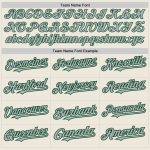 Custom Name Number Unisex Softball Jersey Cream Green Pinstripe Gray Two-Button Personalized Team Apparel Personalized Cream