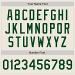 Custom Name and Number Unisex Softball Jersey in Cream Green Pinstripe, Two-Button Design, Personalized Team Apparel Personalized