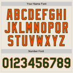 Custom Team Name Number Softball Jersey Unisex Two-Button Cream Green Pinstripe Orange дзяўчынам Personalized Cream Green