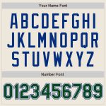 Custom Name and Number Baseball Jersey - Personalized Green-Royal Authentic Raglan Sleeves Team Jersey Personalized Cream