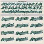 Custom Name and Number Baseball Jersey - Personalized Green-Royal Authentic Raglan Sleeves Team Jersey Personalized Cream