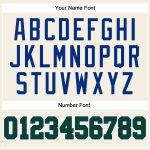 Custom Name and Number Personalized Baseball Jersey in Cream Green-Royal - Authentic Sleeveless Design Personalized Cream
