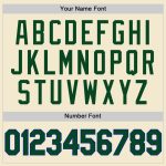 Custom Name and Number Authentic Throwback Baseball Jersey in Cream Green-Royal - Personalized Team Gear Personalized Cream