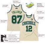 Custom Green-Royal Authentic Basketball Jersey with Personalized Name & Number - Throwback Style Personalized Cream Green-Royal