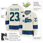 Custom Green and Royal Hockey Jersey - Personalized Name and Number Available Personalized Cream Green-Royal Hockey Jersey