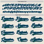 Custom Name and Number Hockey Jersey Personalized Cream Green-Royal Team Apparel Personalized Cream Green-Royal Hockey Jersey