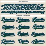 Custom Name Number Cream Green-Royal Hockey Jersey with Lace Neck - Personalized Team Apparel Personalized Cream Green-Royal
