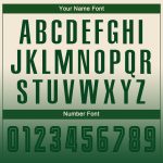 Custom Name and Number Personalized Cream Green Soccer Jersey for Teams - Long Sleeve Fade Fashion Uniform Personalized Cream