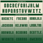 Custom Name and Number Personalized Cream Green Soccer Jersey for Teams - Long Sleeve Fade Fashion Uniform Personalized Cream