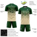 Custom Name and Number Soccer Uniform Jersey Personalized Cream Green Sublimation Team Gear Personalized Cream Green Sublimation