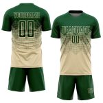Custom Name and Number Soccer Uniform Jersey Personalized Cream Green Sublimation Team Gear Personalized Cream Green Sublimation