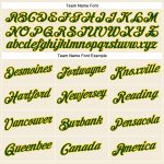 Custom Name and Number Personalized Performance T-Shirt in Cream Green-Yellow Personalized Cream Green-Yellow Performance