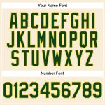 Custom Name and Number Personalized Cream Green-Yellow Vapor Golf Polo Shirt Performance Personalized Cream Green-Yellow