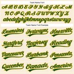 Custom Name and Number Personalized Cream Green-Yellow Vapor Golf Polo Shirt Performance Personalized Cream Green-Yellow