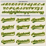 Custom Name and Number Personalized Unisex Softball Jersey - Cream Green-Yellow Two-Button Design Personalized Cream Green-Yellow