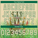 Personalized 3D Pattern Tropical Hawaii Basketball Jersey Custom Name & Number - Cream Kelly Green Cartoon Team Design Personalized