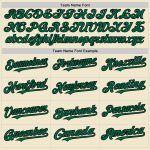 Custom Name Number Jersey - Personalized Cream Kelly Green Black Mesh Authentic Throwback Baseball Jersey Personalized Cream