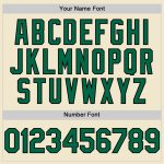 Custom Name Number Jersey - Personalized Cream Kelly Green Black Mesh Authentic Throwback Baseball Jersey Personalized Cream