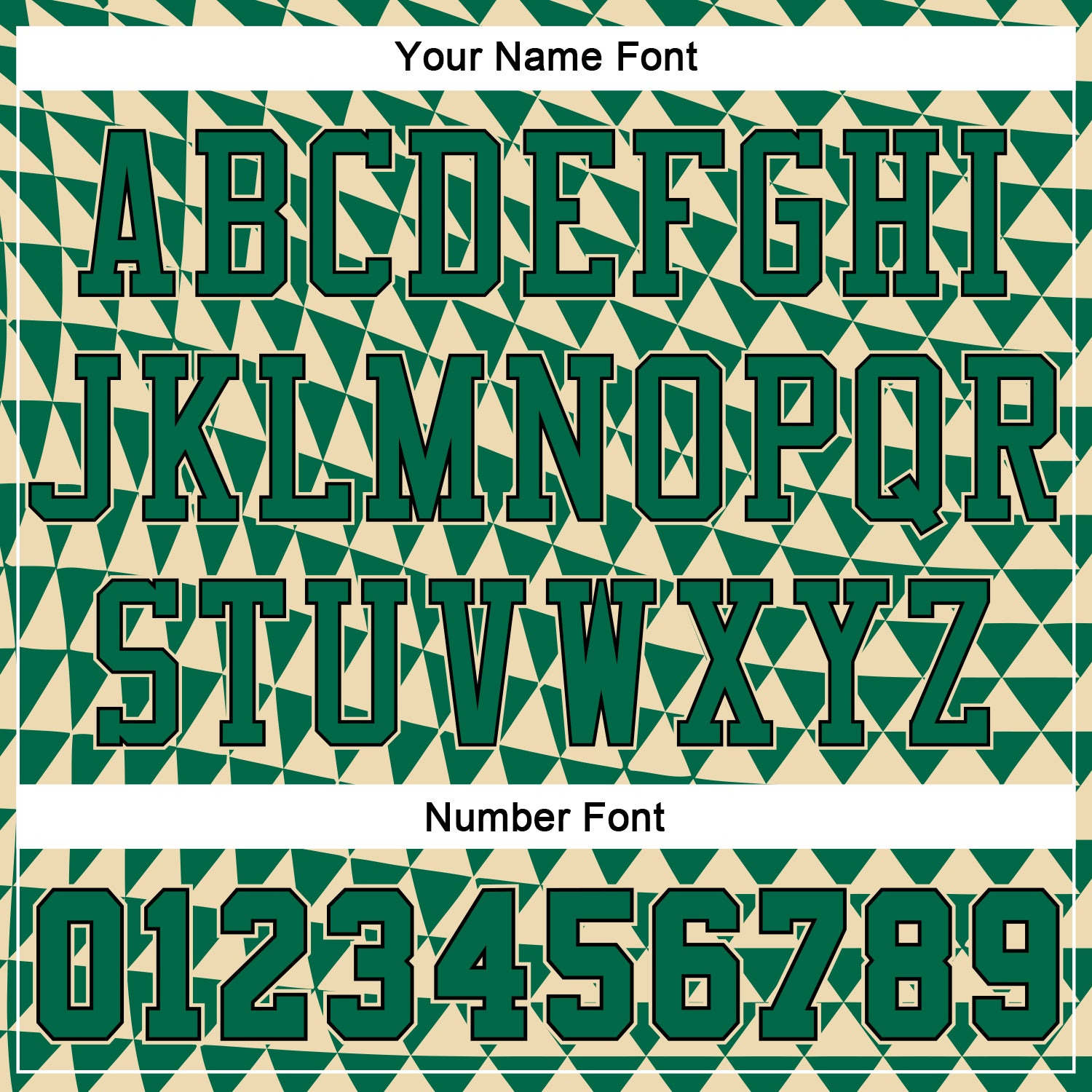 Personalized Cream Kelly Green-Black Triangle Shapes Round Neck Sublimation Basketball Suit Jersey Team Custom Name and Number Custom Name and Number Basketball Jersey for Team in Cream Kelly Green-Black Triangle Shapes Round Neck Sublimation Suit - Image 4