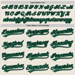 Personalized Custom Name and Number Softball Jersey - Cream Kelly Green-Black Unisex Two-Button Design Personalized Cream