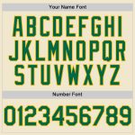 Personalized Kelly Green Gold Baseball Jersey - Cream Mesh Throwback Style Personalized Cream Kelly Green-Gold Mesh Throwback
