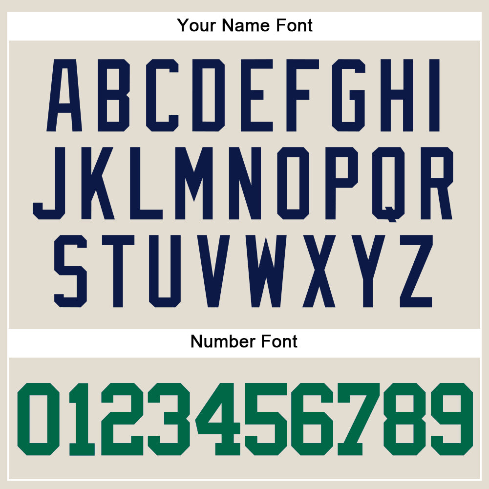 Personalized Cream Kelly Green-Navy Authentic Baseball Jersey Team Custom Name and Number Custom Name and Number Personalized Baseball Jersey in Cream, Kelly Green, and Navy - Authentic Team Jersey Personalized - Image 5