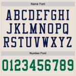 Custom Name & Number Personalized Authentic Football Jersey in Cream, Kelly Green & Navy Mesh Personalized Cream Kelly Green-Navy