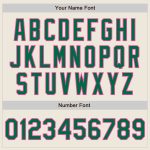 Custom Two Tone Bomber Varsity Jacket with Name and Number in Cream Kelly Green and Pink - Personalized Full-Snap Design