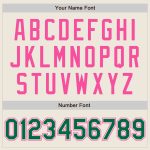 Personalized Cream Pink Kelly Green Baseball Jersey with Raglan Sleeves Personalized Cream Kelly Green-Pink Raglan Sleeves
