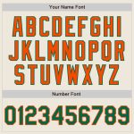 Custom Name and Number Softball Jersey - Personalized Cream Kelly Green Pinstripe Unisex Two-Button Design Personalized Cream