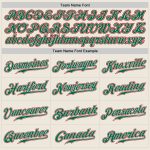 Custom Name and Number Personalized Baseball Jersey in Cream and Kelly Green-Red Personalized Cream Kelly Green-Red Authentic