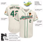 Customizable Cream Kelly Green and Red Baseball Jersey for Men and Women Personalized Cream Kelly Green-Red Baseball Jersey